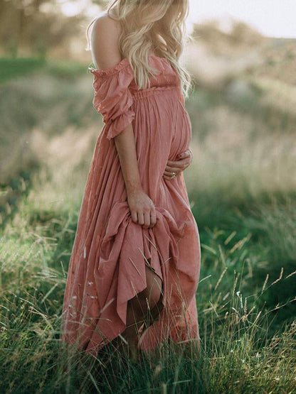Eléna – Off-Shoulder Zwangerschapsjurk