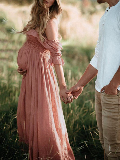 Eléna – Off-Shoulder Zwangerschapsjurk