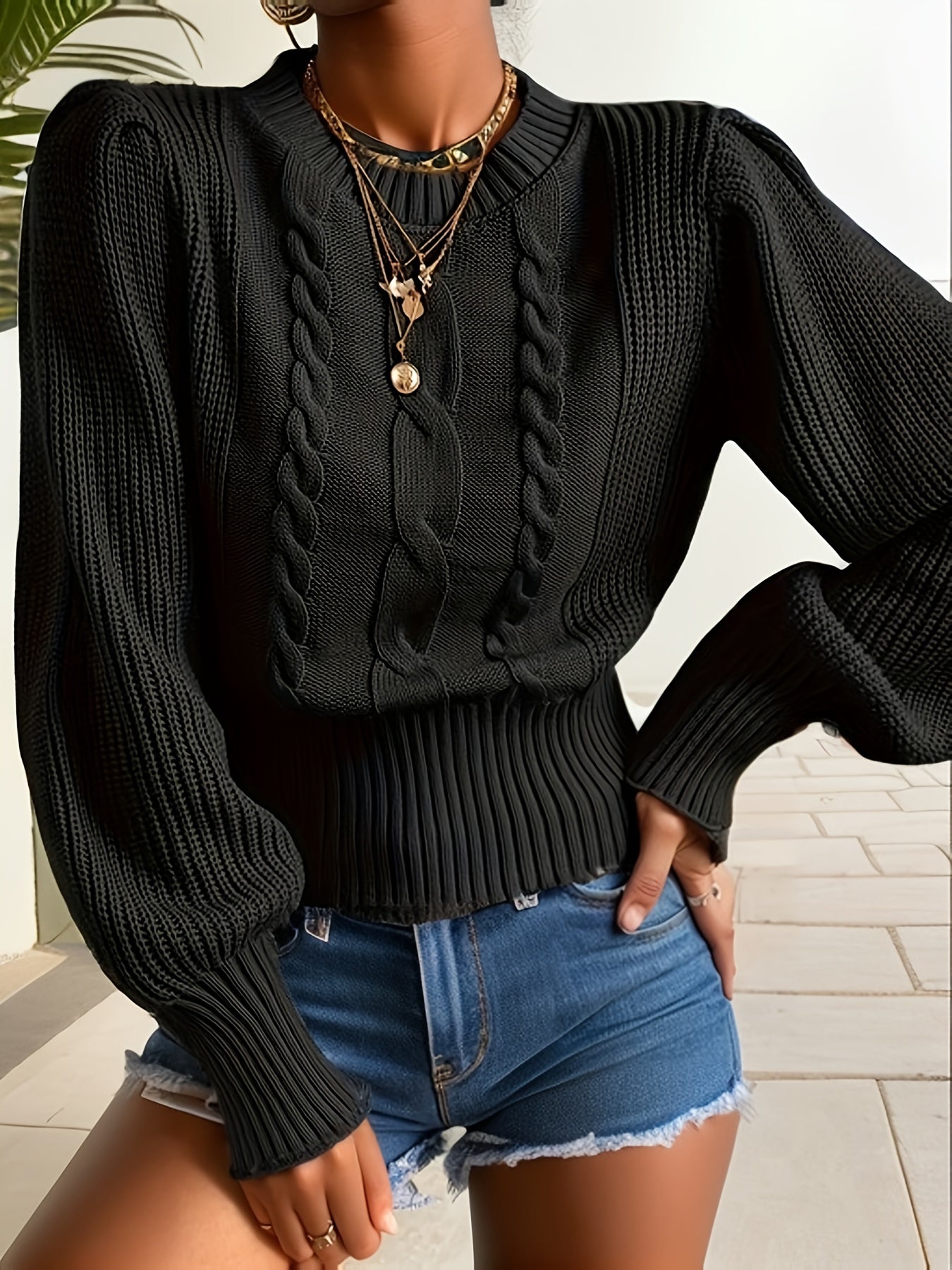 Zara Gebreide Top