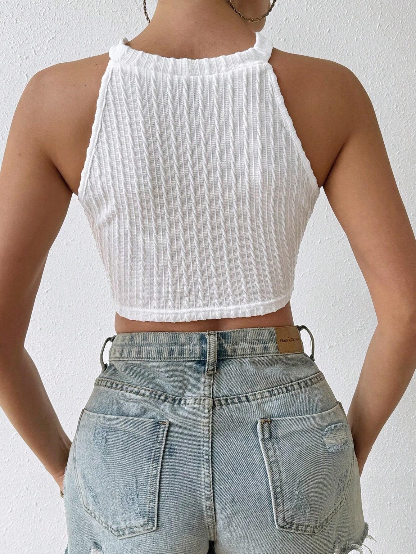 Witte Halter Top