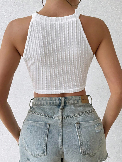 Witte Halter Top