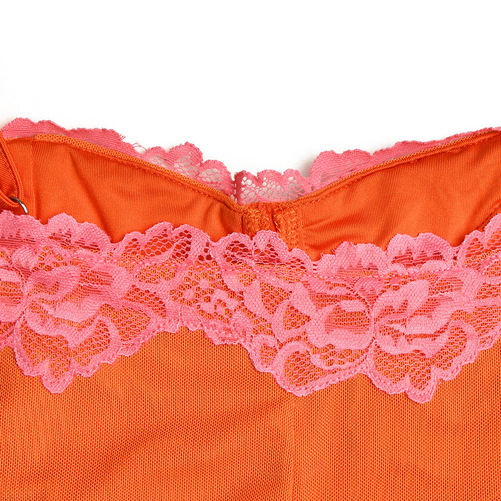 Orange Lange Jurk