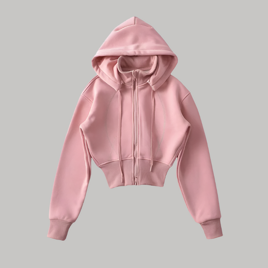 Trendy Hoodievest met Ritssluiting