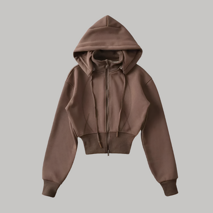 Trendy Hoodievest met Ritssluiting