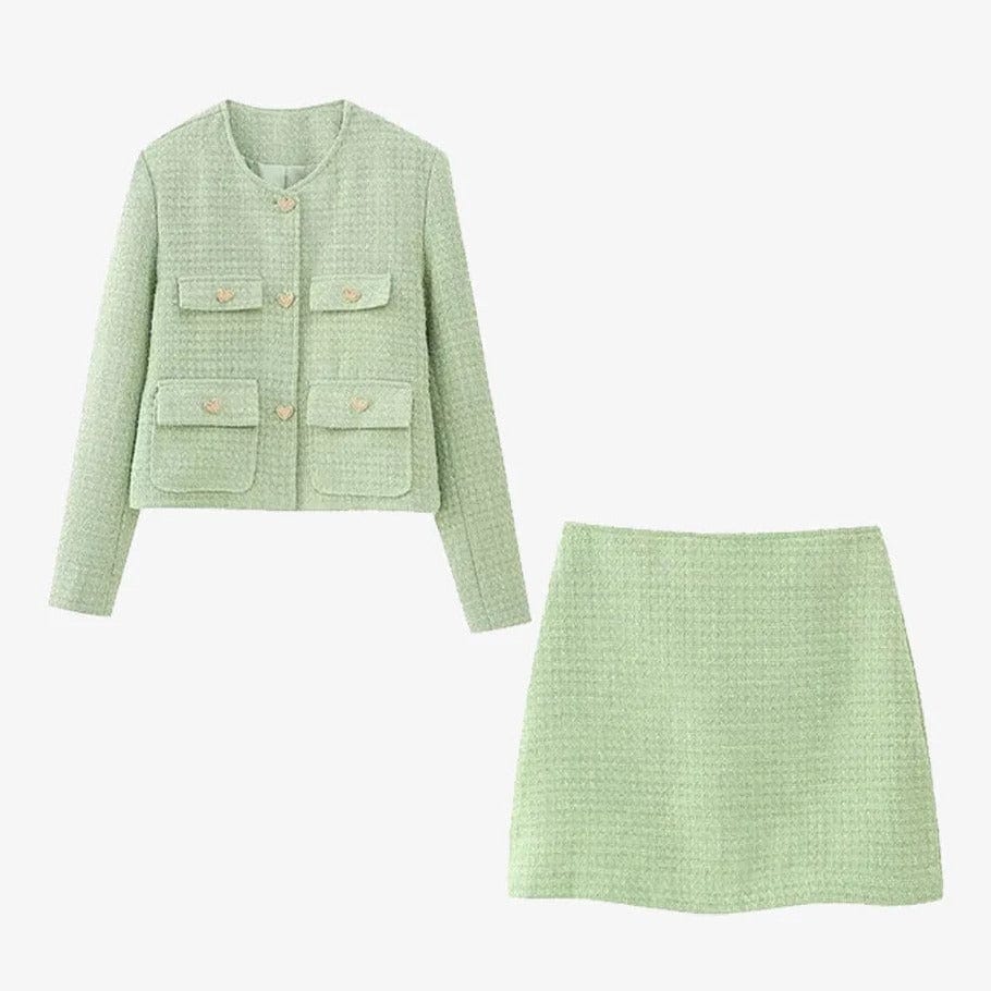 Elsa Elegante Tweed Twee-Delige Set