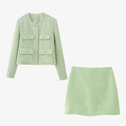 Elsa Elegante Tweed Twee-Delige Set