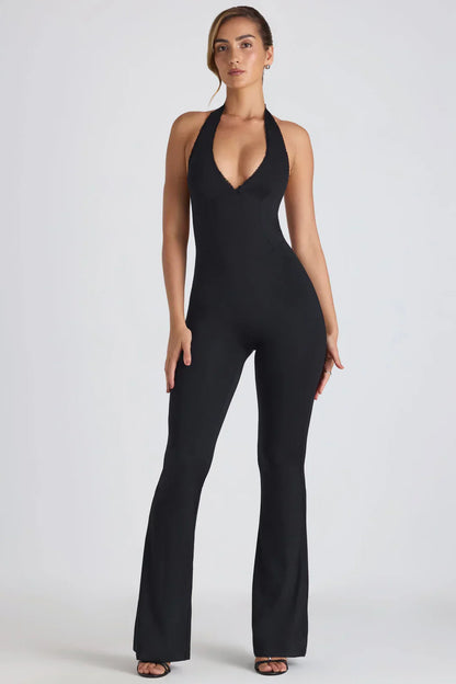 Seline Halter Jumpsuit met Open Rug