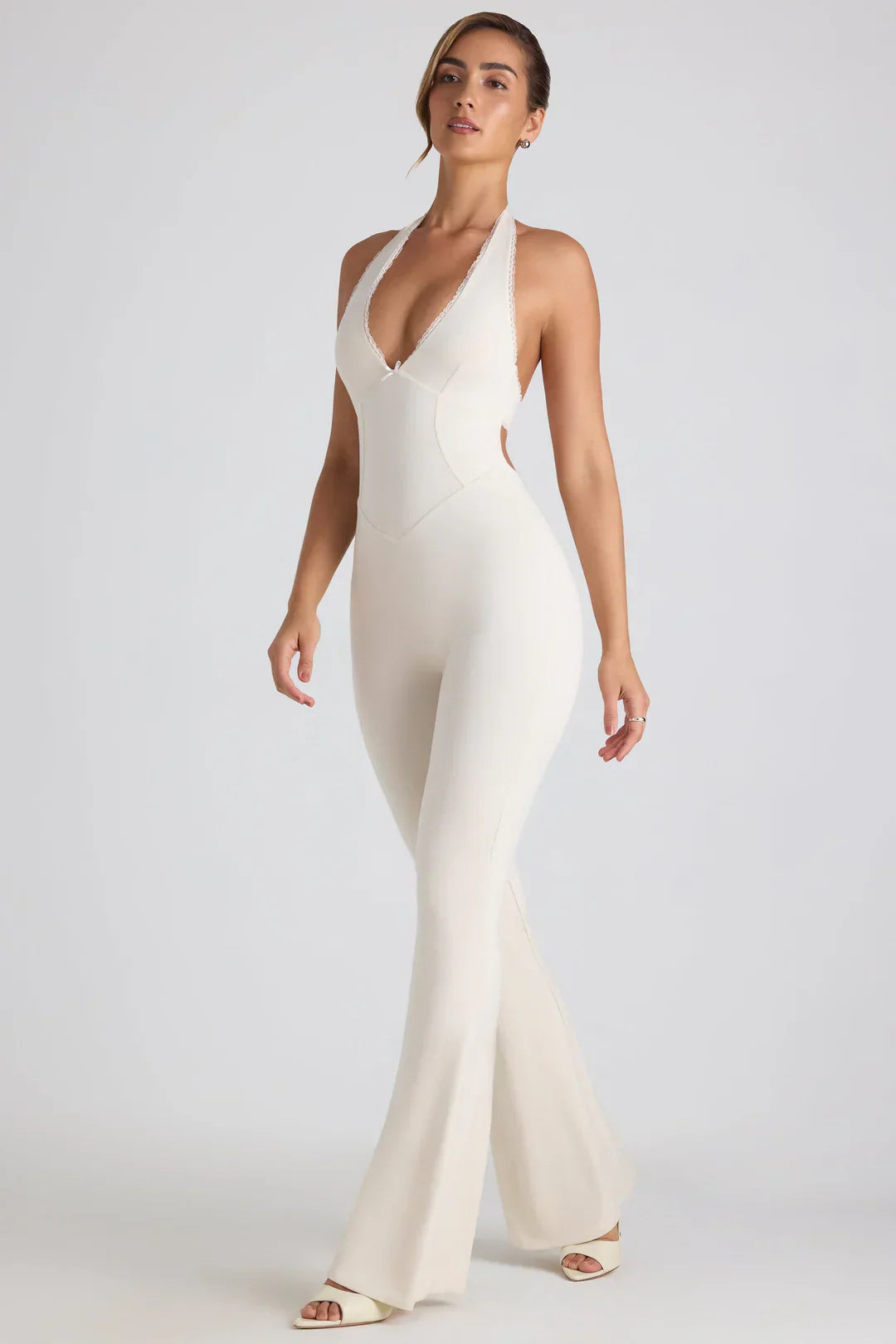 Seline Halter Jumpsuit met Open Rug