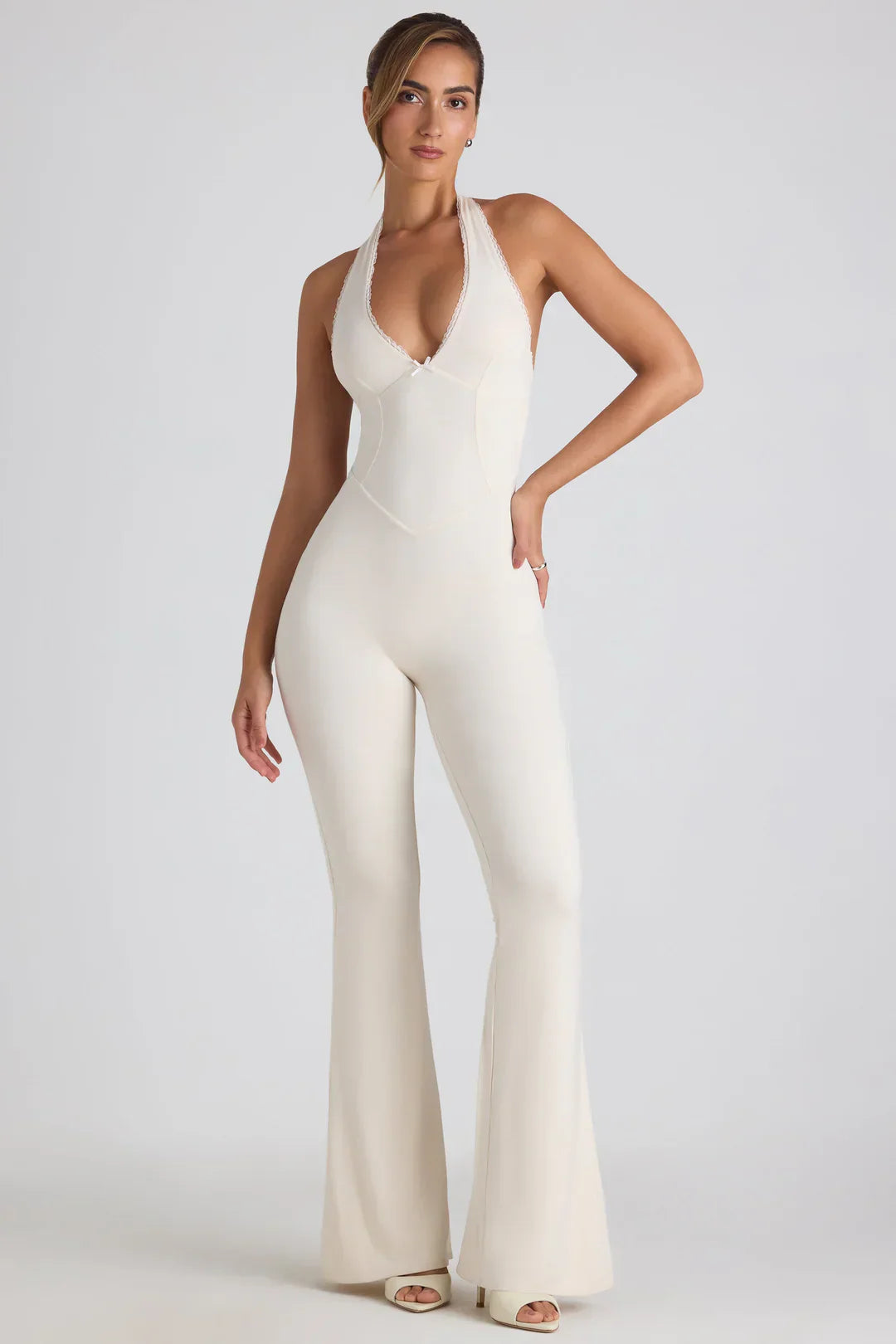 Seline Halter Jumpsuit met Open Rug