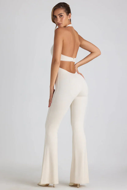 Seline Halter Jumpsuit met Open Rug