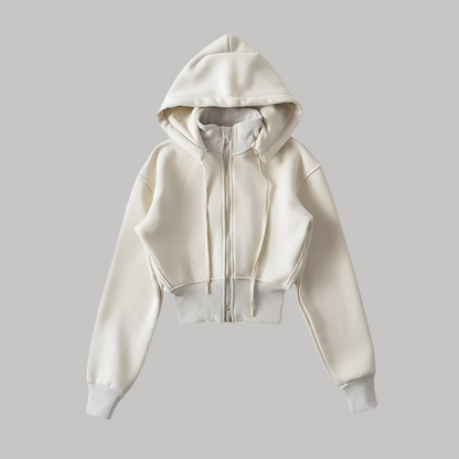 Trendy Hoodievest met Ritssluiting