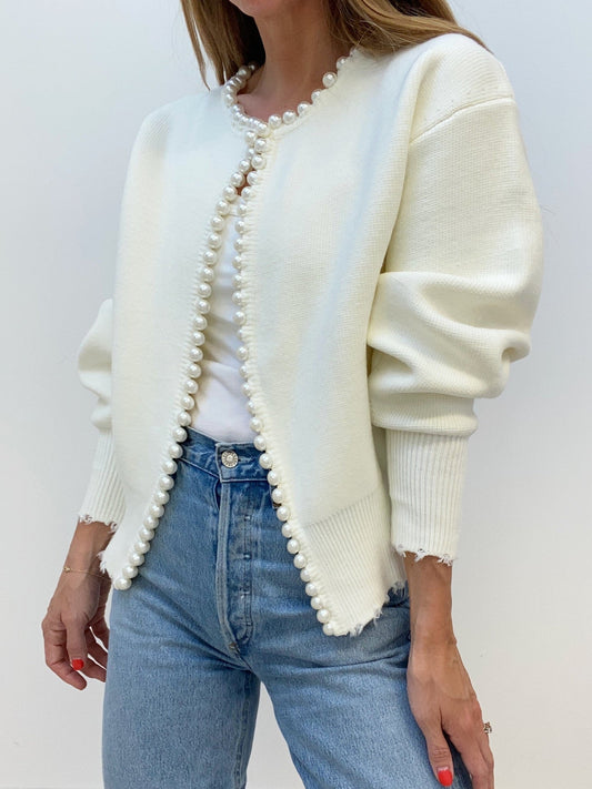 Élodie Elegant Vest met Parelaccenten