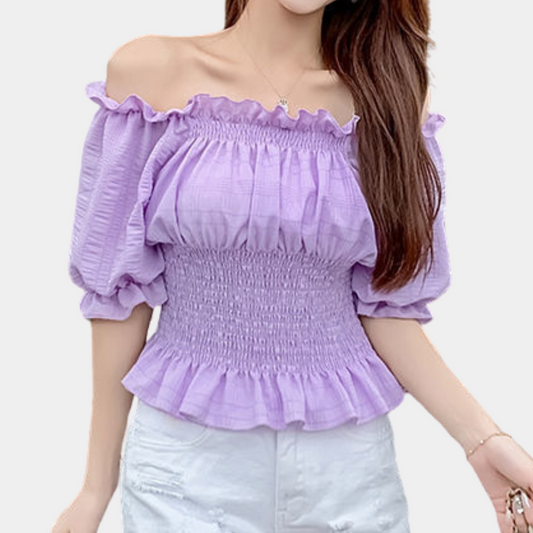 Mirelle Zomerblouse met Pofmouwen