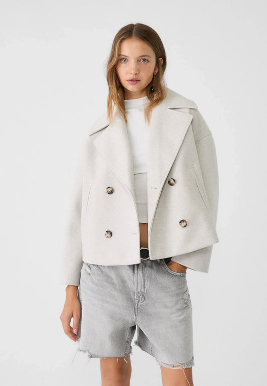 Élodie Cropped Double-Breasted Jas