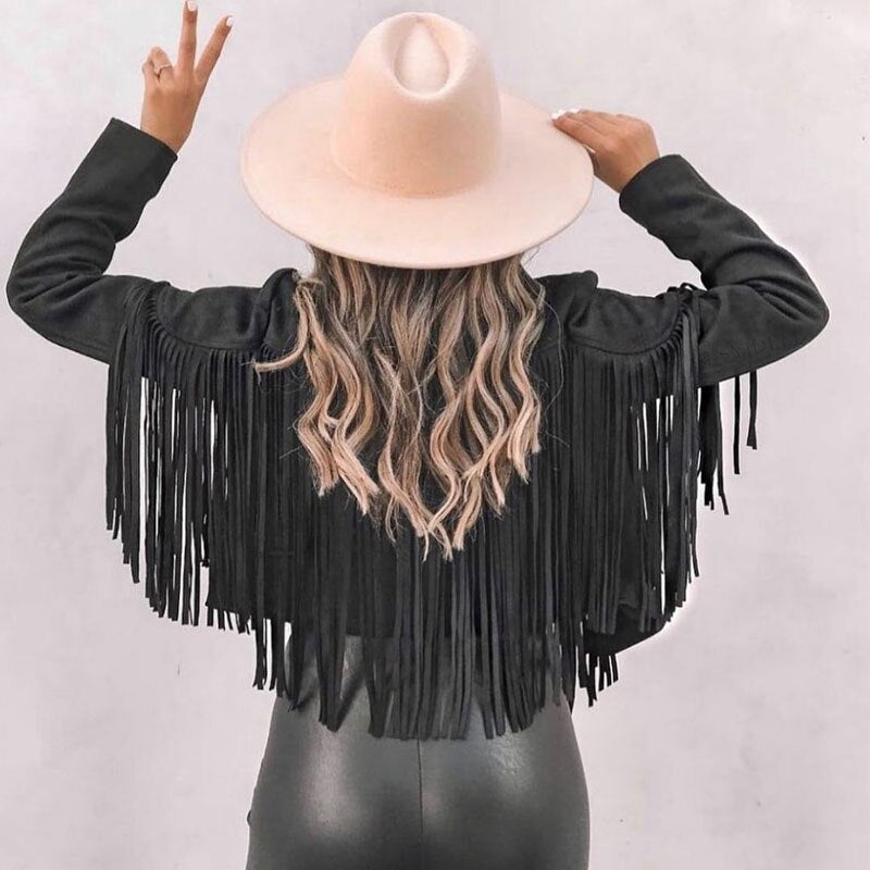 Sienna Suède Fringe Jas