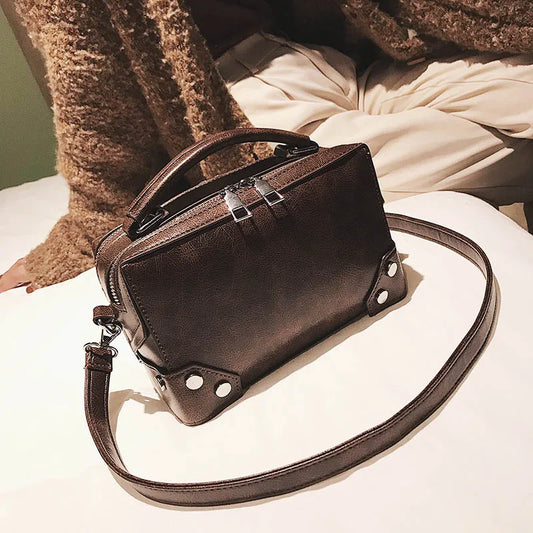Terina Vintage Leren Schoudertas
