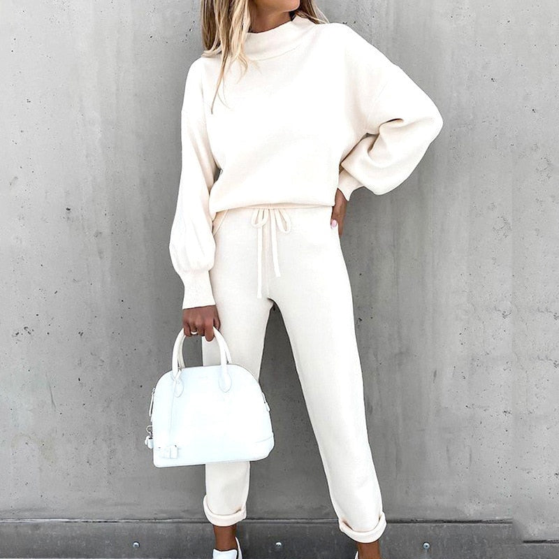 Amalya Cozy Co-Ord Set met Ballonmouwen
