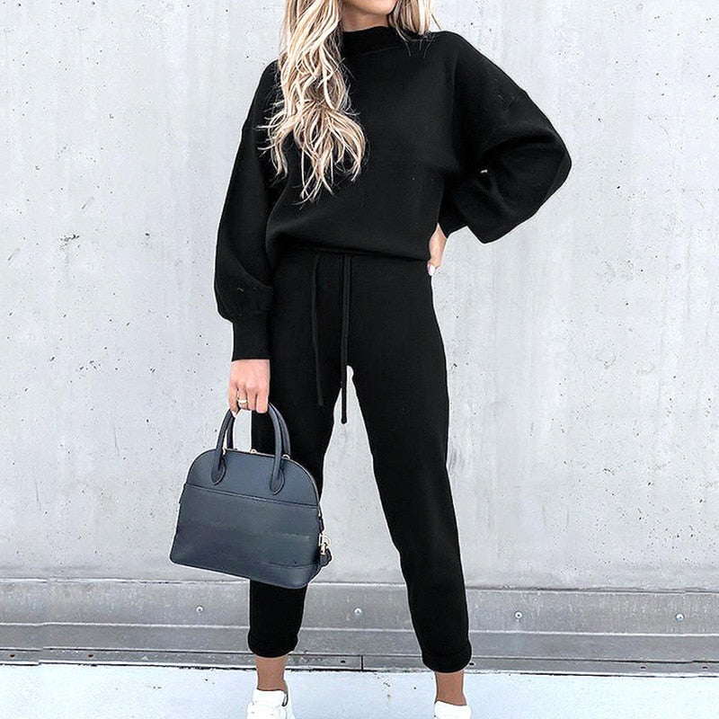 Amalya Cozy Co-Ord Set met Ballonmouwen