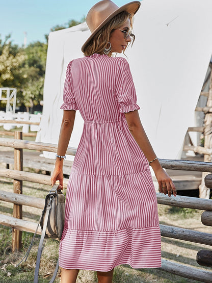Sandra Gestreepte Maxi Jurk