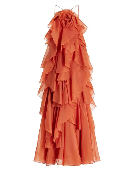 Mohin Flowy Layer Maxi Jurk