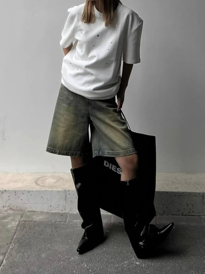 Losse Denim Shorts