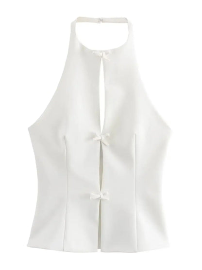 Eléa Strik Halter Backless Top &amp; Skirt Set