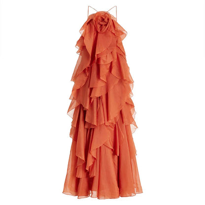 Mohin Flowy Layer Maxi Jurk