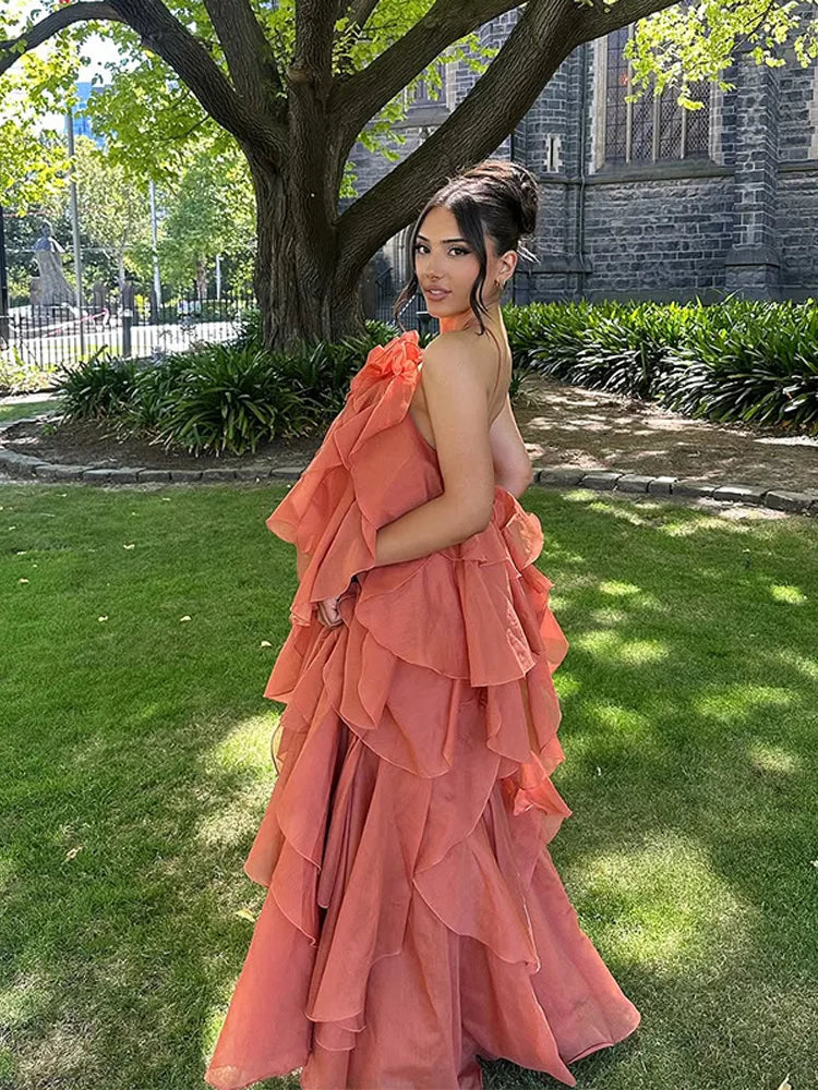Mohin Flowy Layer Maxi Jurk