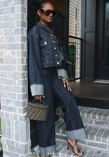 Rose Denim Set