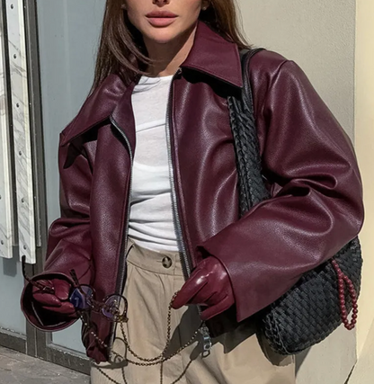 Zipper Leren Jas