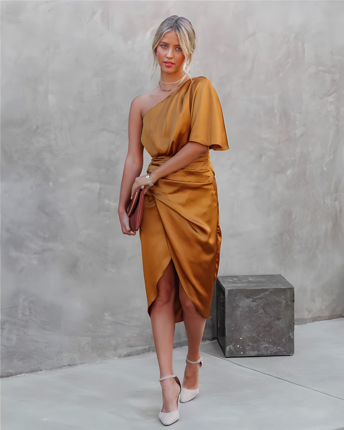 Celina One-Shoulder Avondjurk vol Klasse
