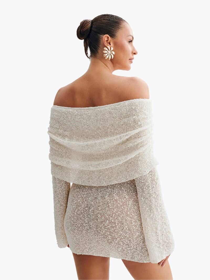Off shoulder Mini Jurk