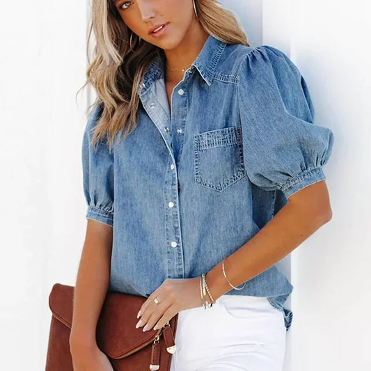 Noéla Denim Essential Blouse