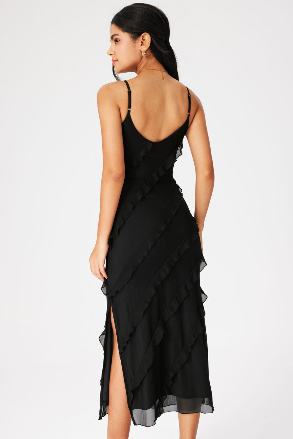 Mera Midi Jurk Met Split