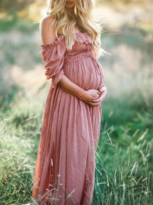 Eléna – Off-Shoulder Zwangerschapsjurk
