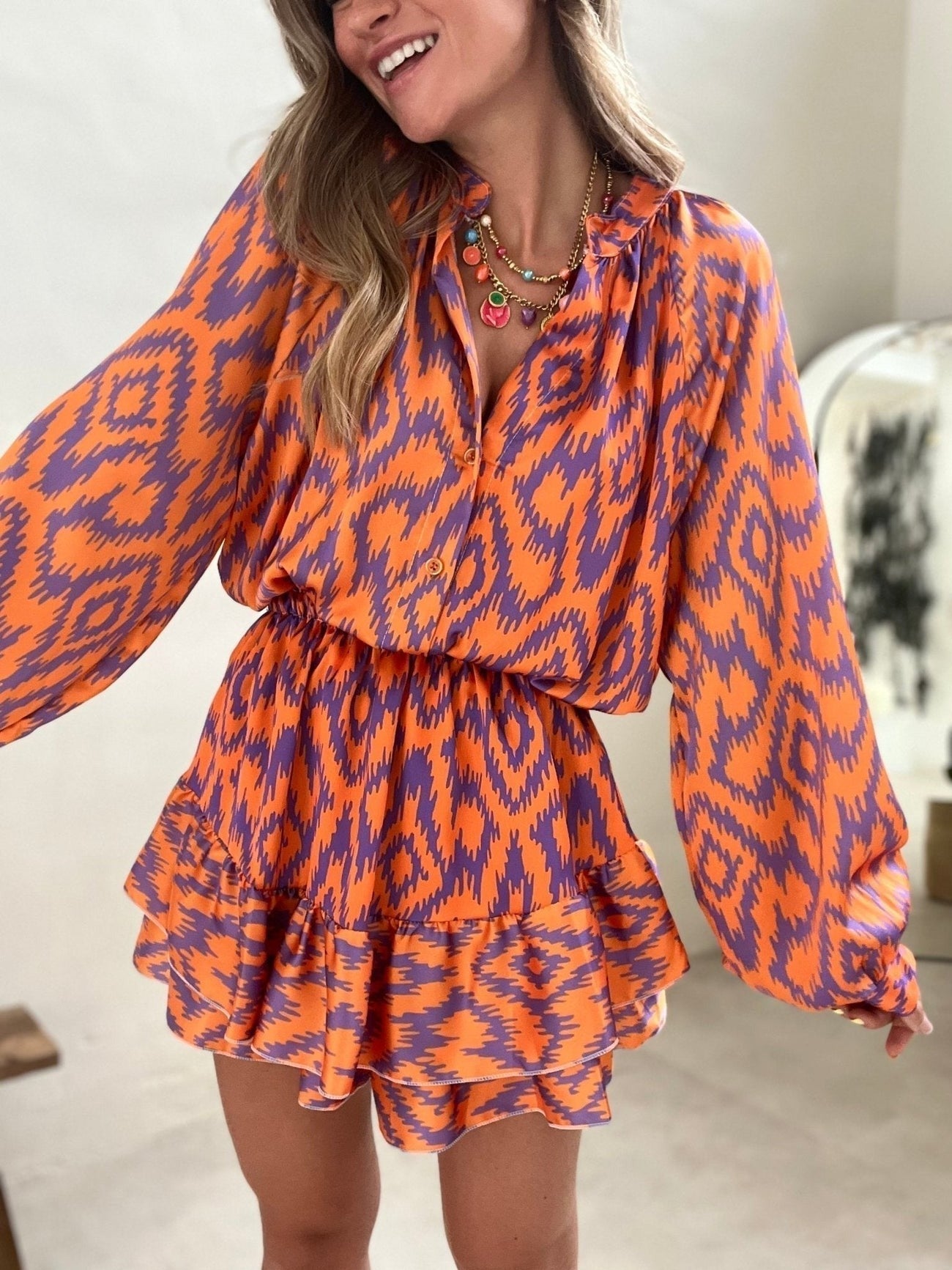 Zitta Boho Zomerjurk met Ruches