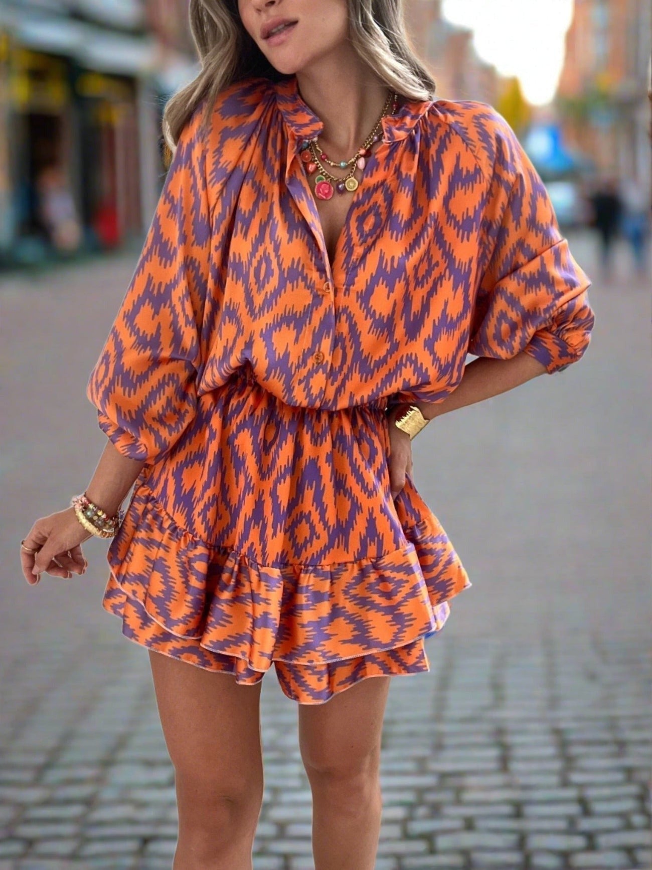 Zitta Boho Zomerjurk met Ruches