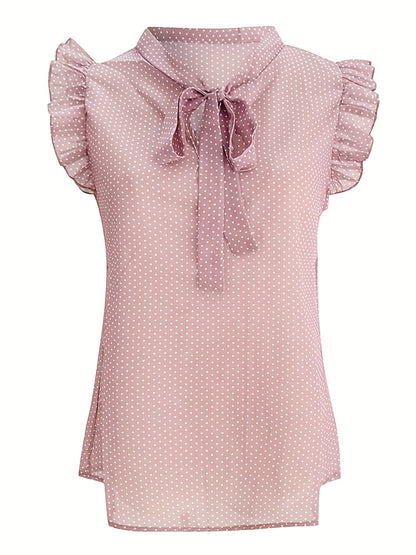 Liliane Vintage-Inspired Stippenblouse