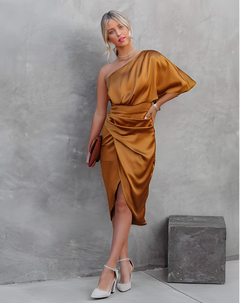 Celina One-Shoulder Avondjurk vol Klasse