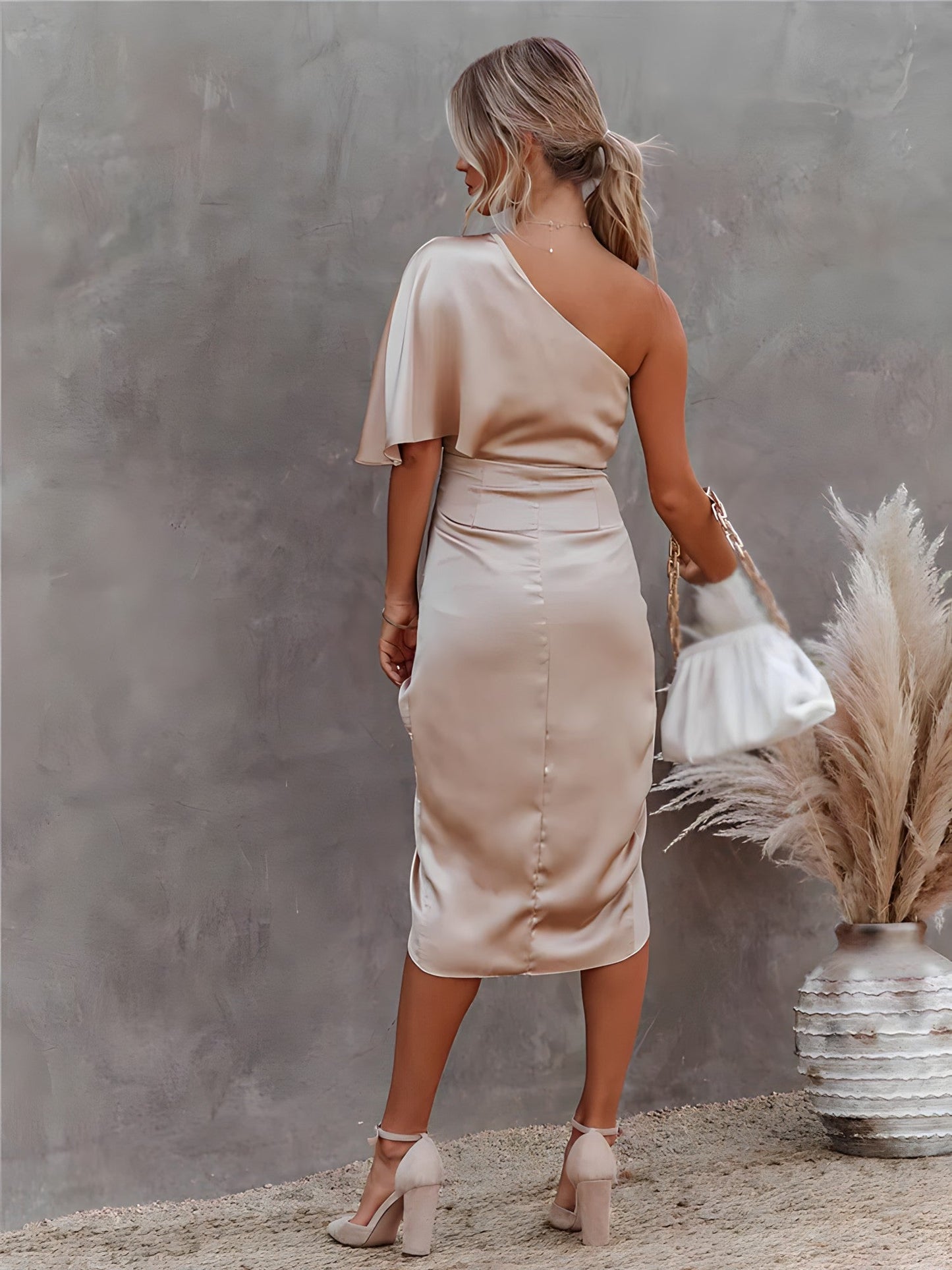 Celina One-Shoulder Avondjurk vol Klasse