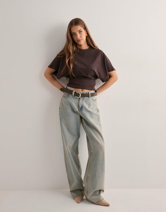 Lotte Basic T-Shirt  met Wijde Mouwen