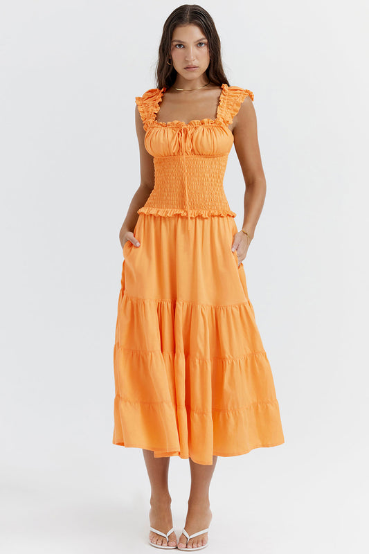 Orange Maxi Zomerjurk