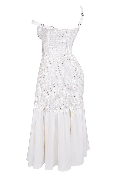 Witte Stijlvolle Maxi Jurk