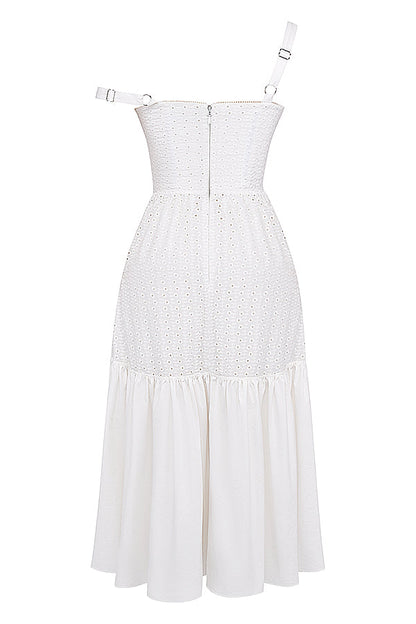 Witte Stijlvolle Maxi Jurk