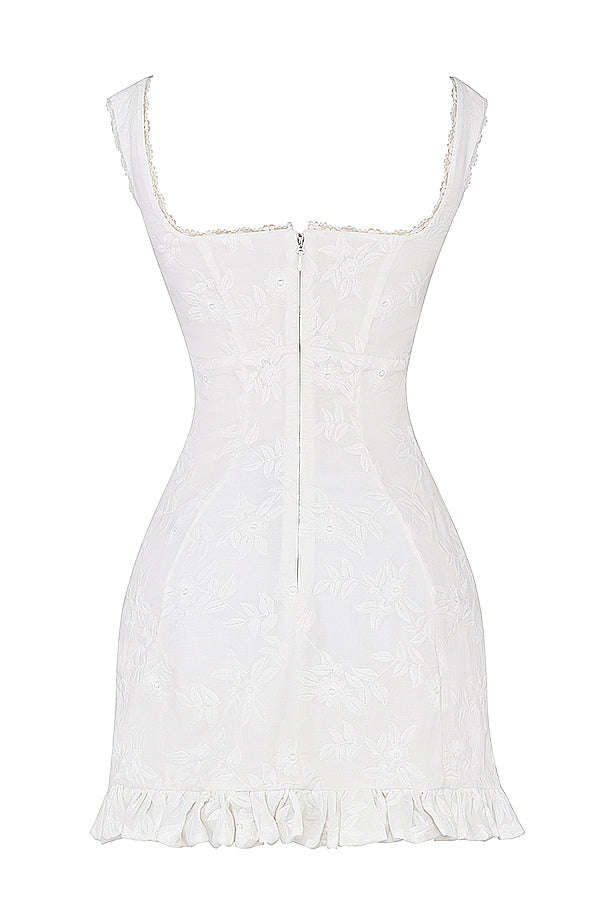 Nova Geborduurde Mini Jurk