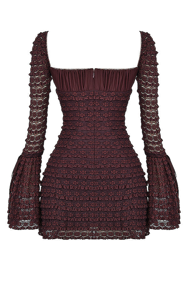 Chocolade Bruine Mini Jurk
