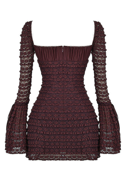 Chocolade Bruine Mini Jurk