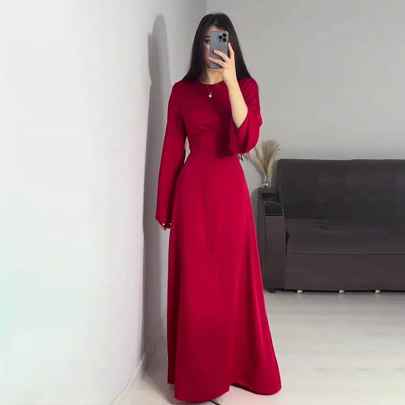 Elina Graceful Satijnen Jurk